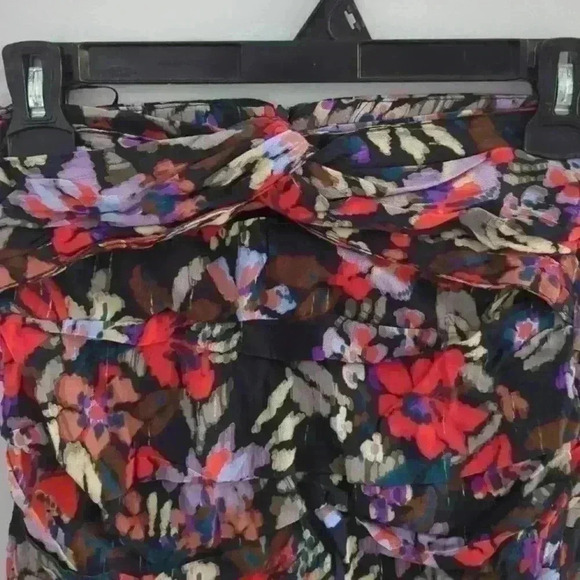 ZARA | Women's Multicolou Floral High Waisted Knotted Mini Skirt - Picture 2 of 4